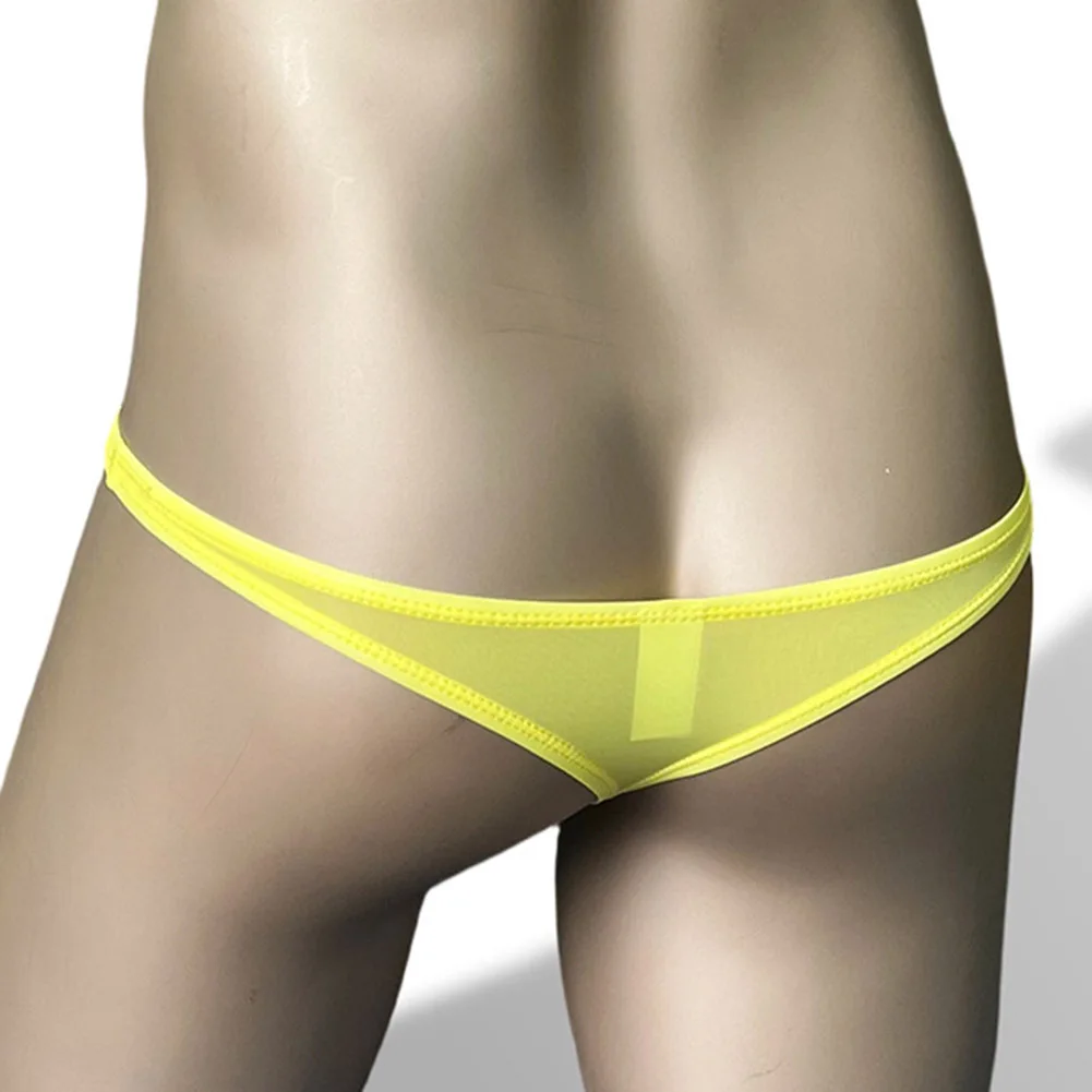 Men Low Rise High Elasticity Underwear Thongs Solid Hot LingeriesSissy Bulge Pouch Extreme Men's Panties Erotic G-Strings Bikini