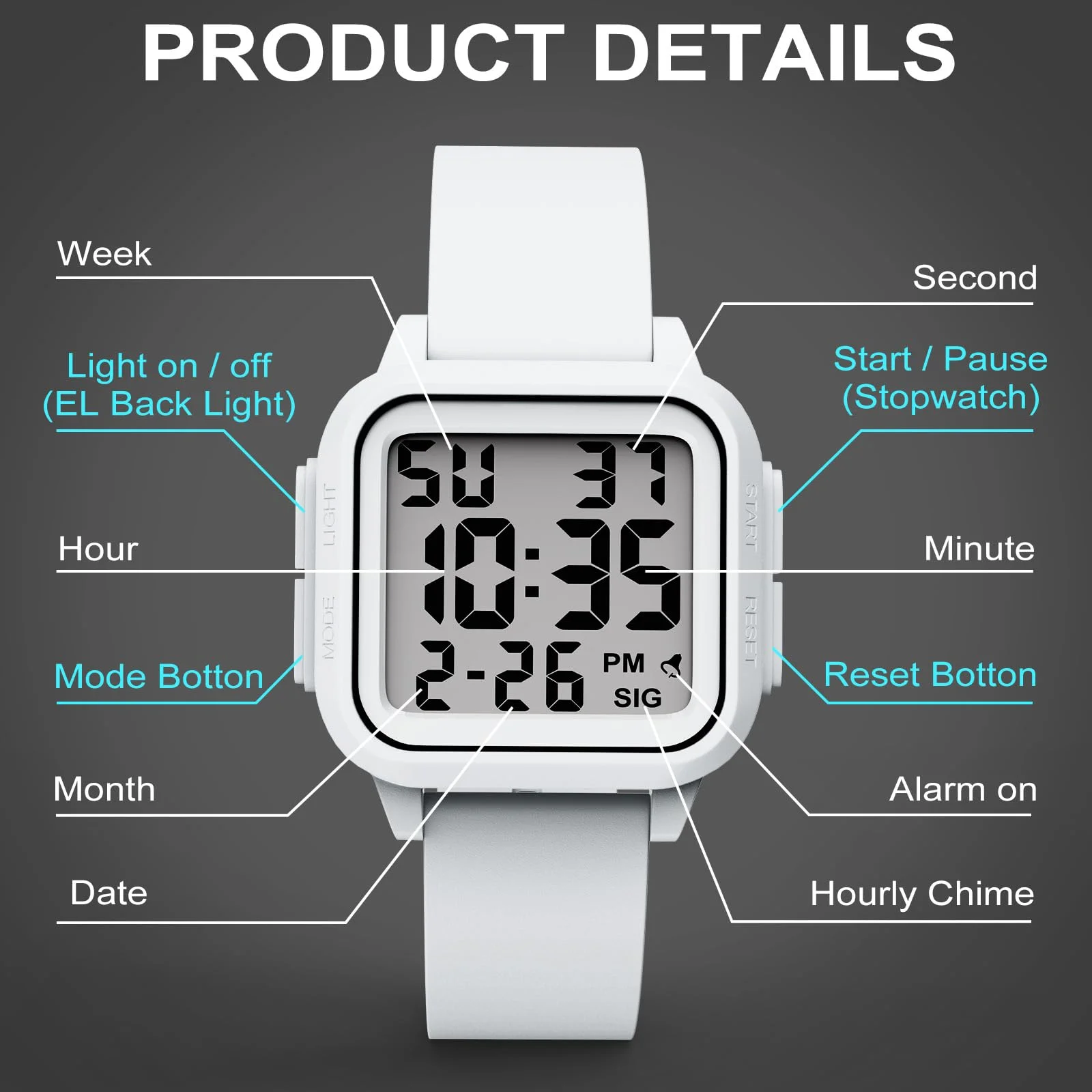 Outdoor Sports Digital Watch description 16