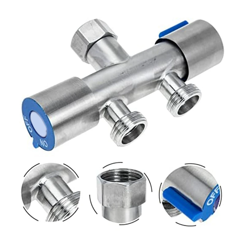 2Pcs Hose Splitter Outdoor Hose Outdoor Plug Adapter Water Hose Connector Hose Splitter Two Way Tap Splitter Machine