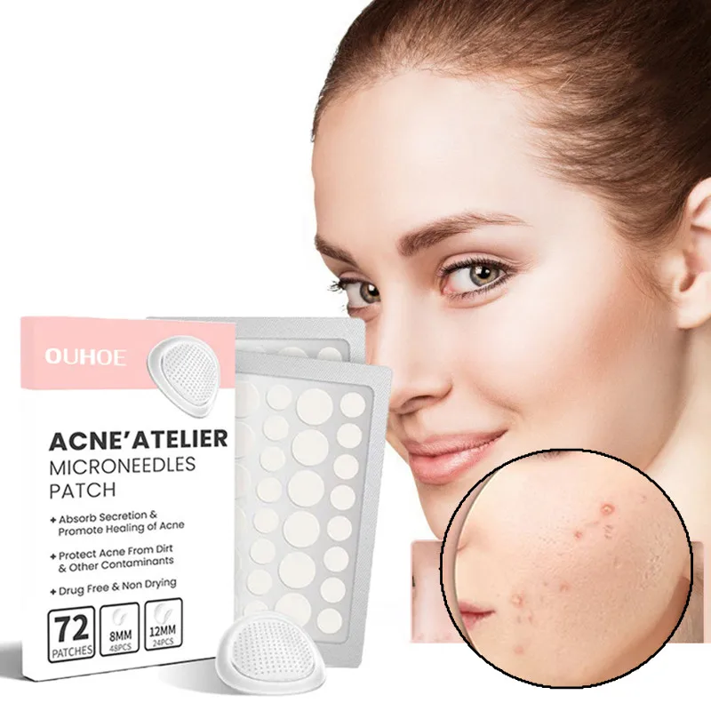 72 pièces Patch de boutons Invisible élimination de l'acné autocollants de soins de la peau correcteur visage tache beauté outils de maquillage outil de soins du visage