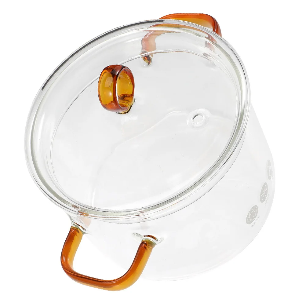 

Cooking Pot with Lid Household Glass Cookware Oven Proof Dishes Lids Casserole Soup Pots Microwave
