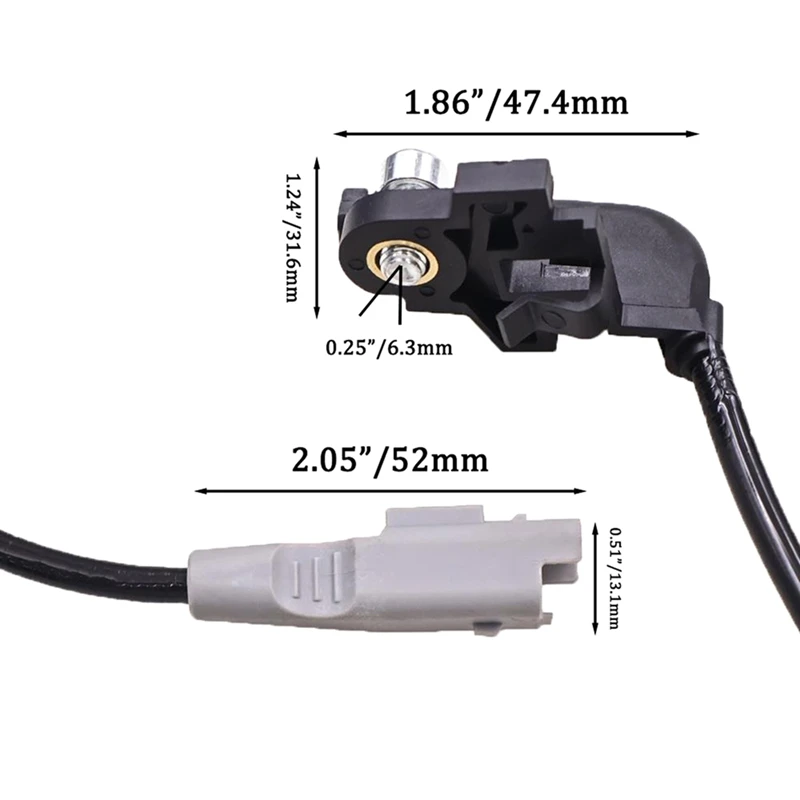 ABS 휠 속도 센서 9661974980, 푸조 307 3A/C 브레이크 3E CC 3B 307, 시트로엥 C4 4545F6 용, AU04 -2 개