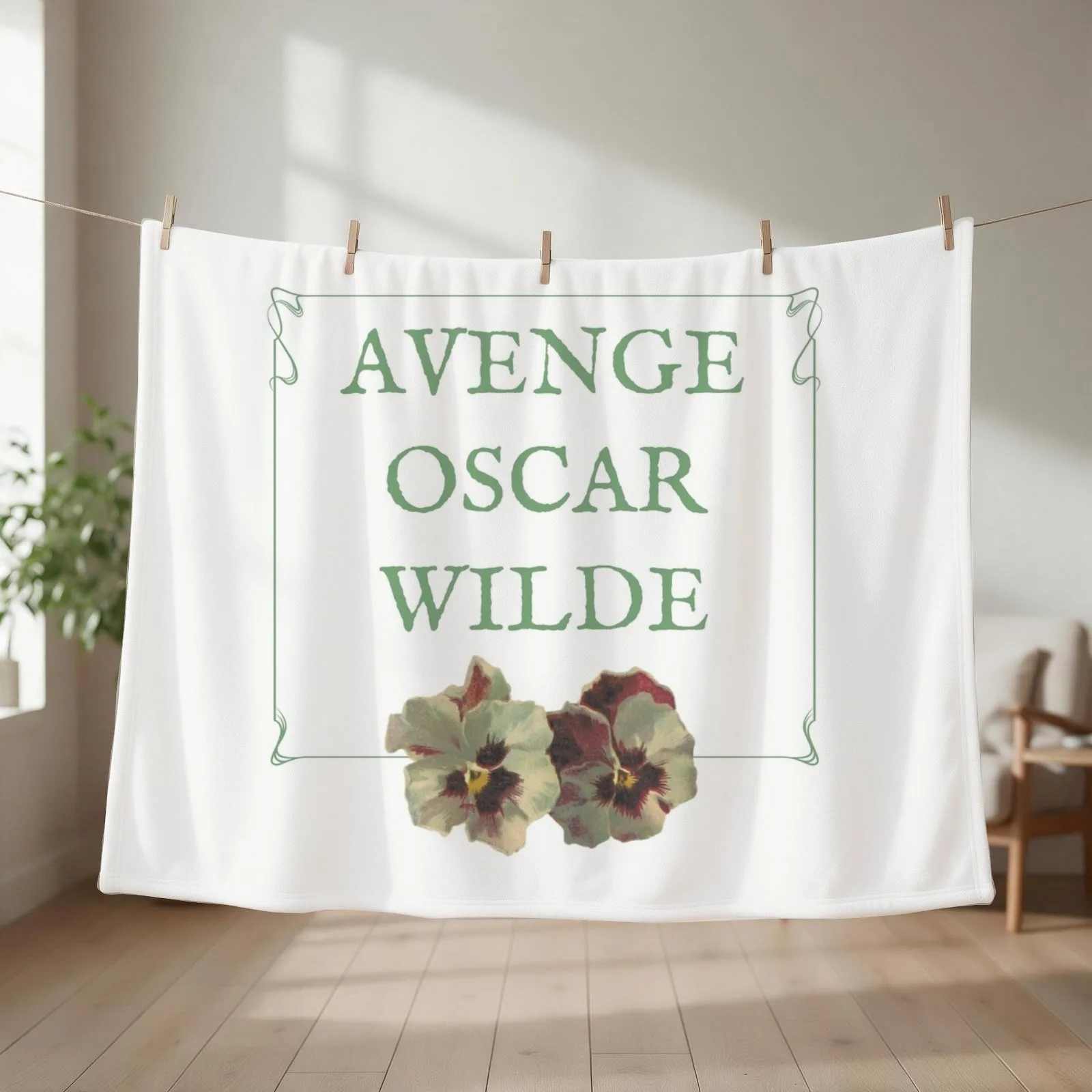 New Avenge Oscar Wilde Throw Blanket