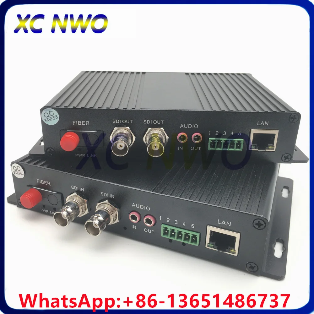 2ch Forward HD-SDI+1ch BI-Directional 3.5mm Audio HDSDI Fiber Transceiver ,FC,20KM,Euro Charge