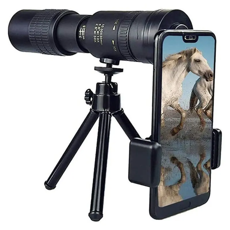 Monocular Telescope Mobile Phone Camera 10-300x40 High-power HD Zoom Mini Telescope Super Telephoto Zoom Hunting Telescope