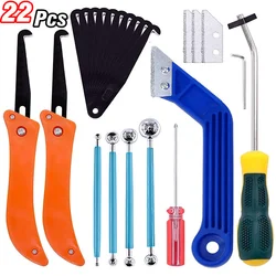 22 Pcs Grout Removal Tools Set Saw Blade Grout Hand Saw Tile Joint Cleaning Brush Caulking Edge for Floor Kitchen Hand Tool Set