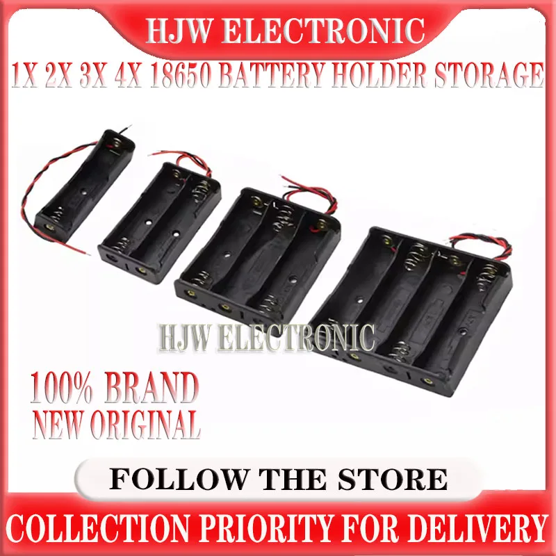 

Hot Sell1x 2x 3x 4x 18650 Battery Holder Storage Box 1 2 3 4 Slot Battery Container With Wire Lead For Diy Kit