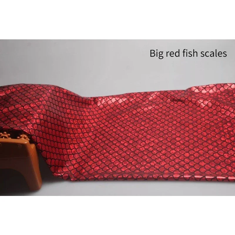Fish Scale Elastic Bronzing Fabric By The Meter for Stage Costume Skirts Pants Decorative Diy Sewing Soft Shiny Cloth Rainbow