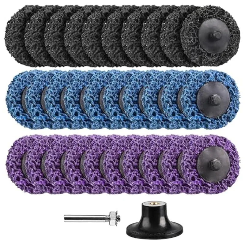 F-T 31 шт. 2-дюймовые быстросменные легко заменяемые диски для сверл, полосовой круг с шлифовальными дисками 1/4 дюйма, насадки для шлифовальной машины для кубиков