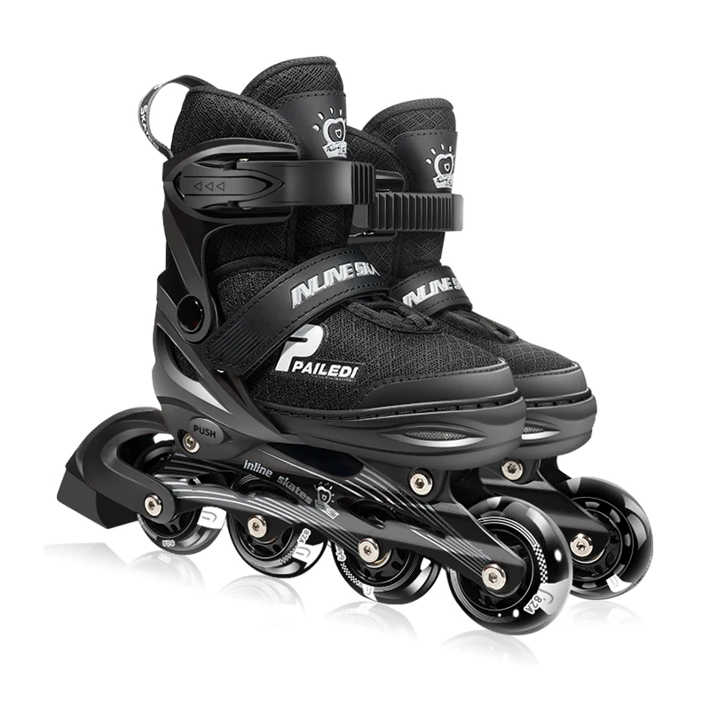 

Factory Price PU Light up 4 Wheels Inline Skates Cheap Adjustable Skates Kids Adults Roller Skates for Outdoor Sports Men Women
