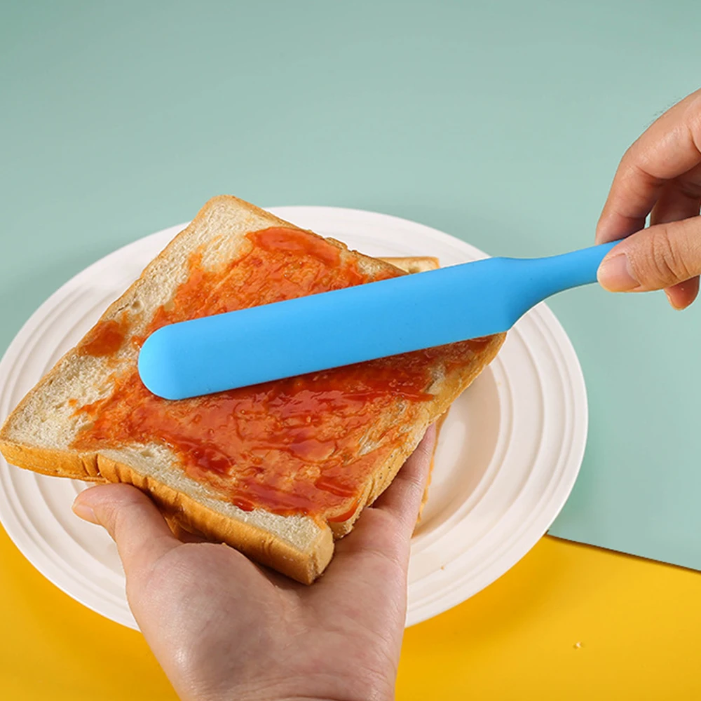 Food Grade Silicone Cream Scraper Household all-in-one Long Cake Spatula Heat-resistant Kitchen Baking Tool