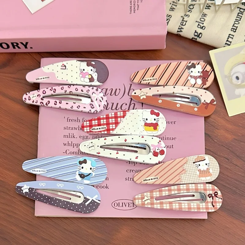 

Заколка для волос с рисунком «Hello Kitty», креативная милая заколка с челкой, модный аксессуар для волос для девочек, студенческий подарок на Рождество, день рождения