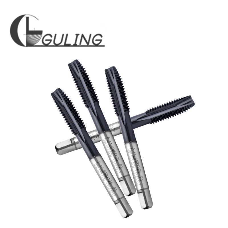 GULING-grifo puntiagudo en espiral para máquina de acero inoxidable, HSS-PM con revestimiento JS, M3, M4, M5, 6, M8, M10, M12