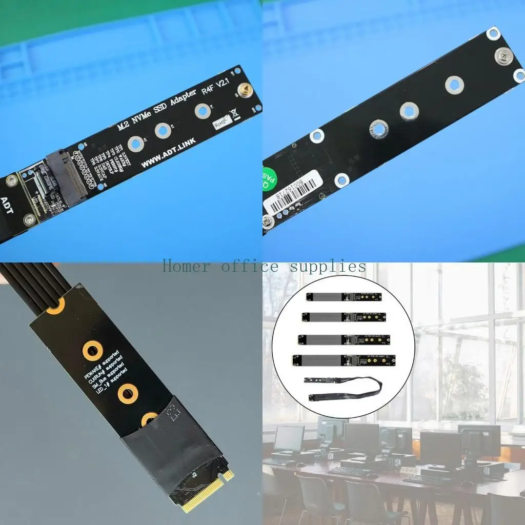 

K43B for M.2 NVMe SSD Extension Cable Solid Drive Riser Card R44SF to PCI-Express PCIE 32G/bps for M for Key Extend