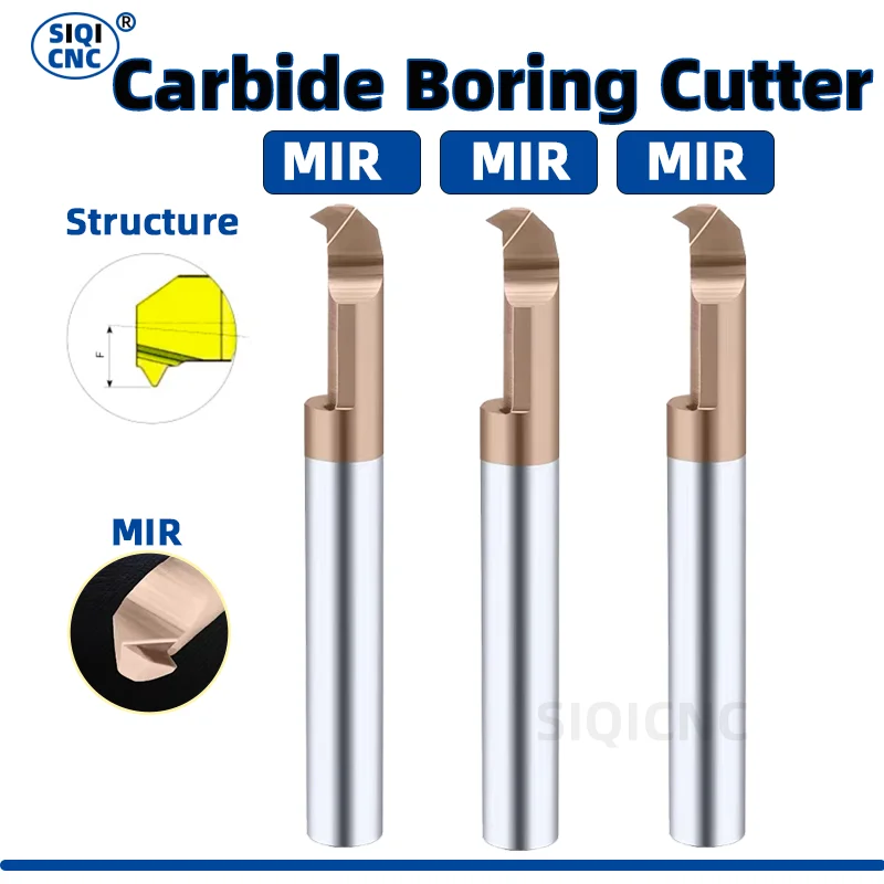 MIR Mini Boring Cutter Micro Metal Lathe Blade Thread Processing Metal Tungsten Carbide Alloy Blade Mini Lathe Accessories Tools