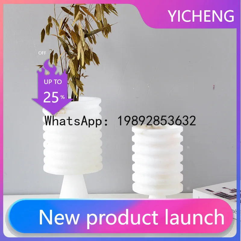 PYJ simple creative light luxury spiral flower device vase decoration living room ornament