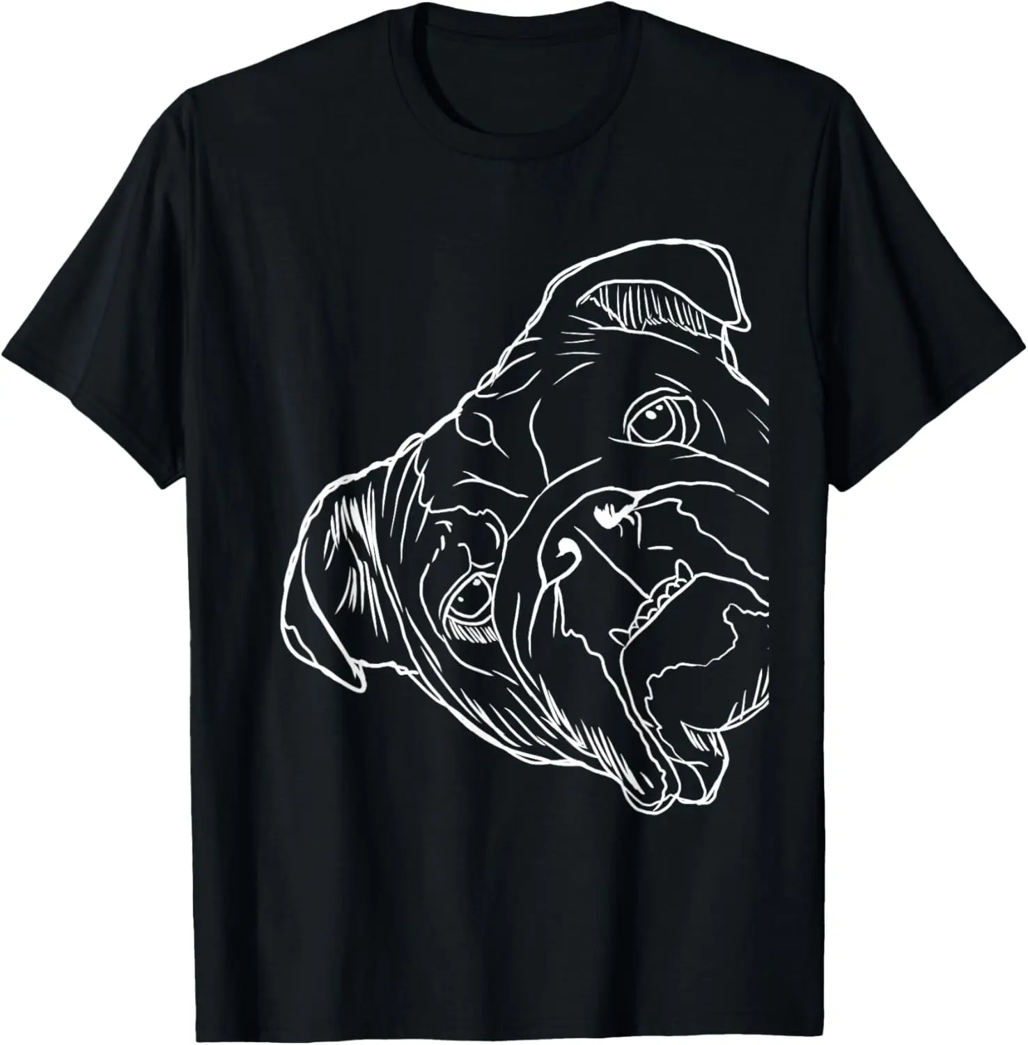 Funny Dog English Bulldog T-Shirt 100% Cotton Trendy Y2K Short-Sleeve Tee-Soft, Quick-Drying, Moisture-Wicking; Ideal Sports