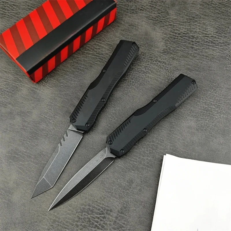 Folding KS 9000 Pocket Knife Black Stonewashed D2 Blade T6 Aluminum Handle Camping Outdoor Hiking Survival Multi-function Knives