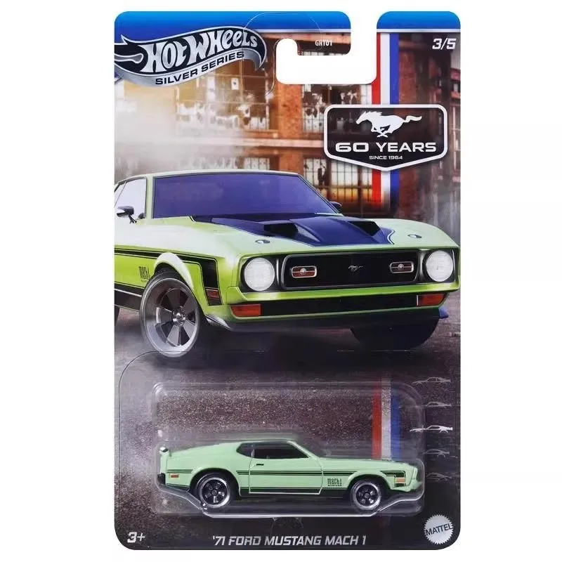 Hot Wheels 60 aniversario plata serie GRT01 Ford Mustang Set modelo de coche simulación coches de aleación modelo personalizado niño colección regalo