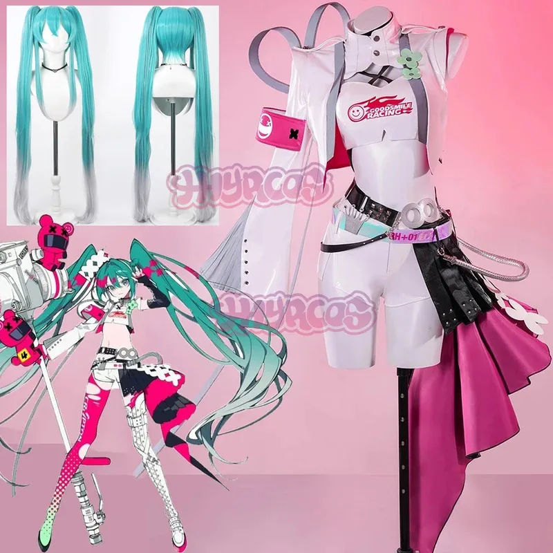 

Аниме MIKkUU Косплей Костюм Игра Косплей Женский Розовый Милый Гоночный Костюм Платье Mikkuu Плюс Размер Хэллоуин Косплей Костюм Парик