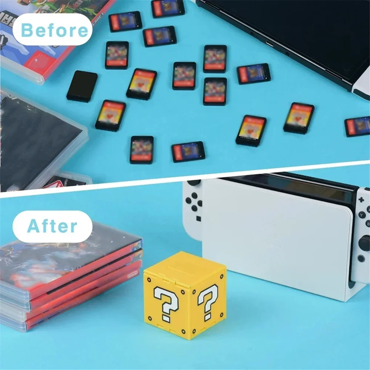 

New 3C-16 Slots Foldable Game Cards Cube Box for Card Portable Collect Box Switch/Lite/OLED Game Card Storage Box
