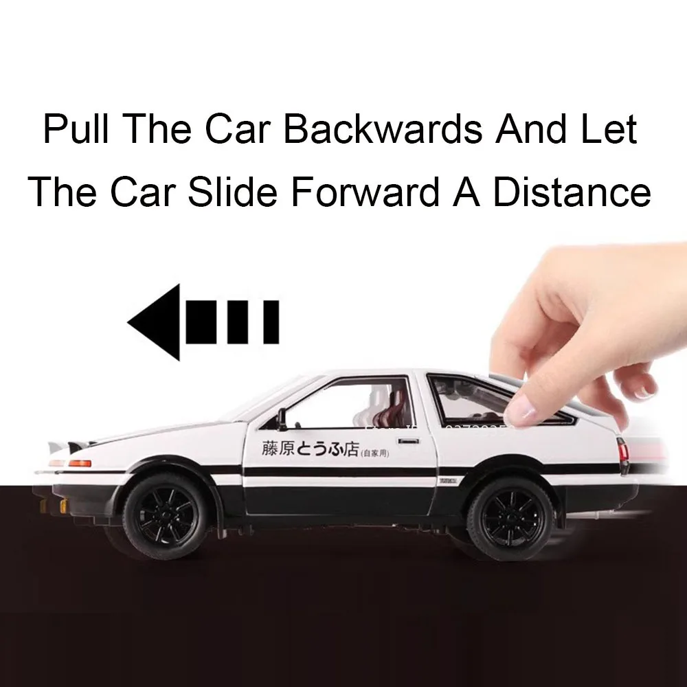 1:20 AE86 모델 장난감 미니어처 자동차 합금 다이캐스트 롤스로이스 컬리넌 자동차 장난감 소리와 빛 문 열림 풀백 기능 어린이 선물용