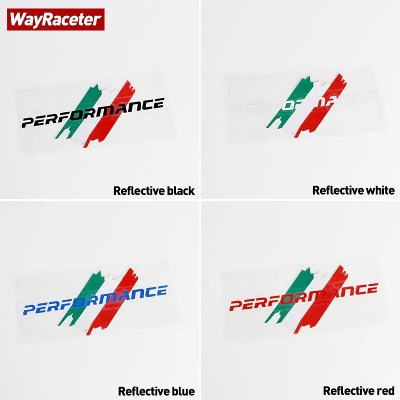 2 Pcs Reflective Italian Flag Stripe Performance Vinyl Sticker For Maserati Levante Ghibli Quattroporte Granturismo MC20 Grecale