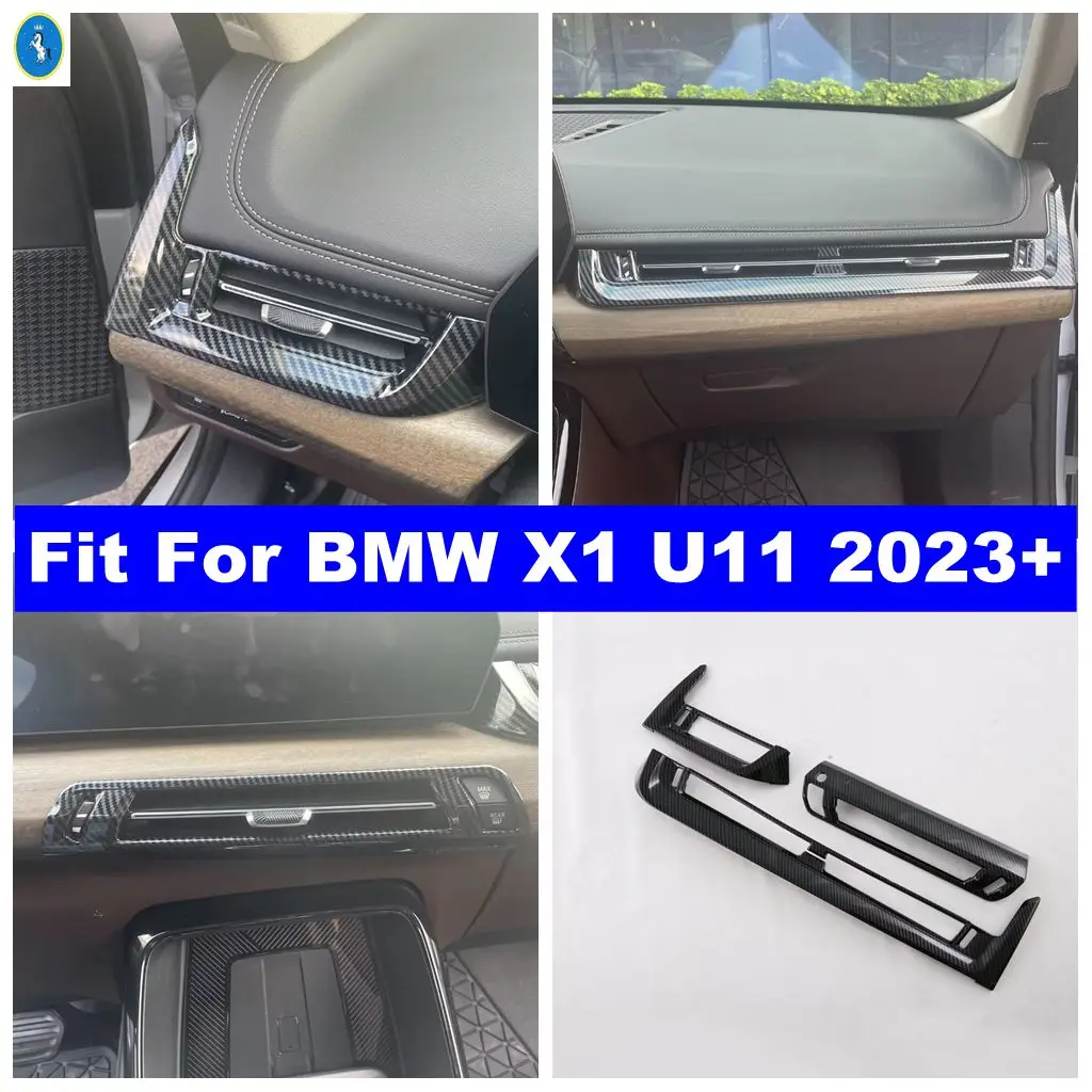 

Carbon Fiber Car Central Control Dashboard Panel Strip Decoration Cover Trim Accessories Interior For BMW X1 U11 2023 2024 2025