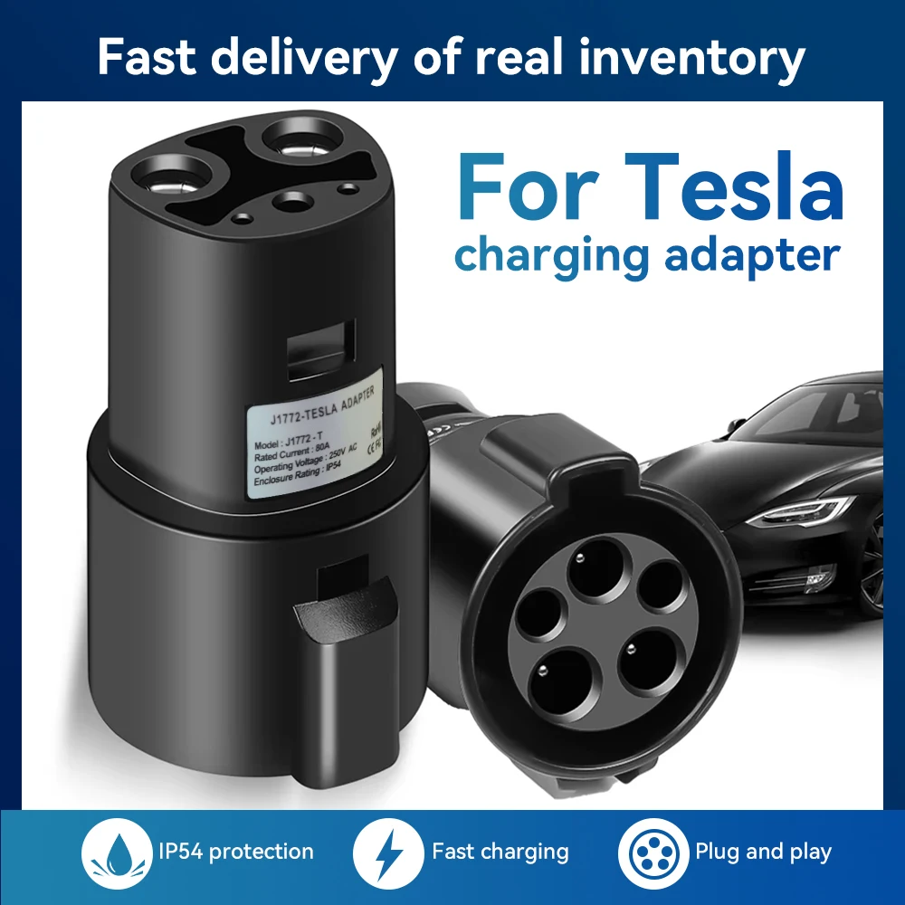 Khons Type1 to TS-NACS Electric Vehicle Adapter Charging For Tesla Model X Y 3 S For EV Charger Connector Conversion
