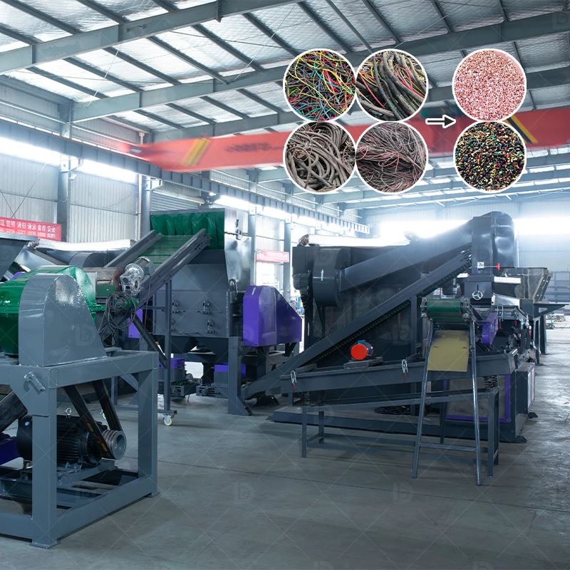 99.99% High Purity Electrostatic Separation Copper Cable Scrap Granulator Compact Cooper Wire Recycling Machine