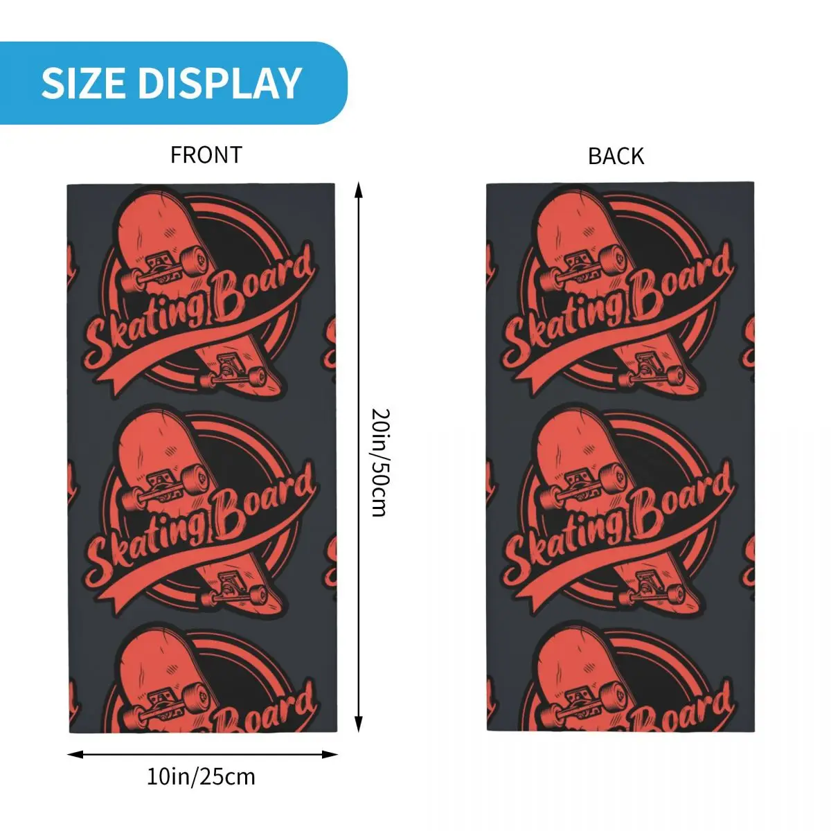 Skateboard Skating Board Bandana Neck Gaiter Printed Motorcycle Club Face Scarf Balaclava Cycling Unisex Adult Breathable