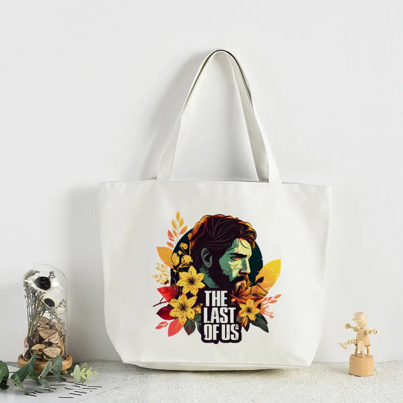 The Last of Us Ellie Fireflies Design Shoulder Canvas Bags Large Capacity College Harajuku Handbag Women Bag Shopping Bag