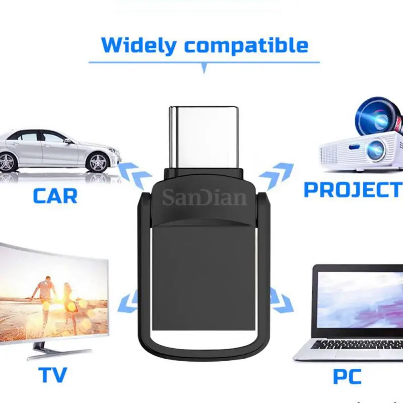 Pen Drive 2TB USB 3.0, Flash Drive logam 1TB Usb Stick kecepatan tinggi penyimpanan Transfer tahan air 512GB 256GB