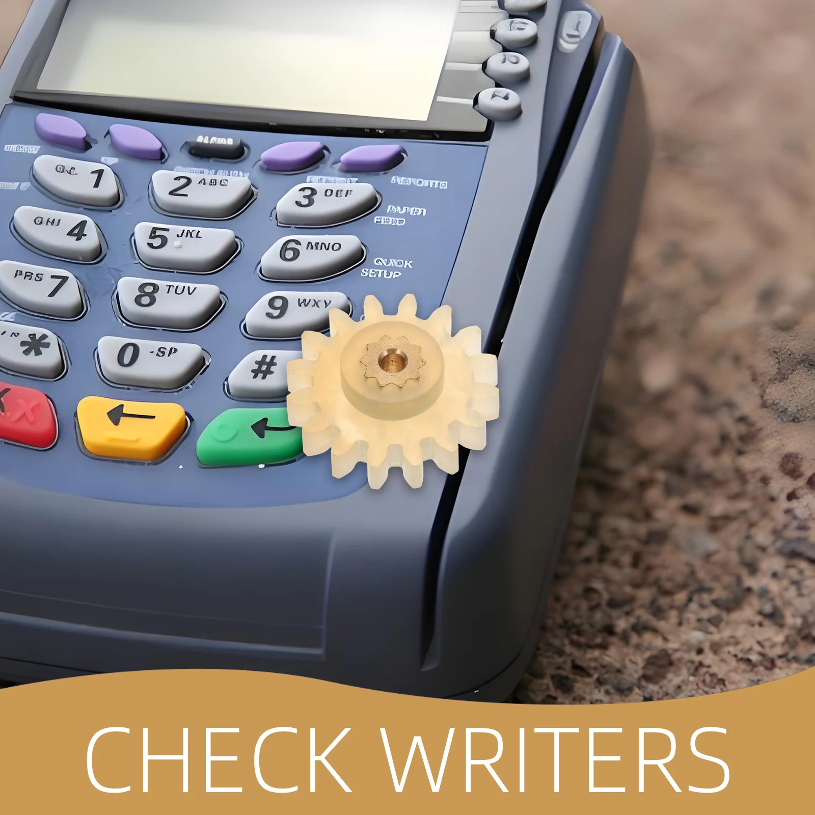 ترس الطابعة لطابعات الاختيار قطع غيار بلاستيكية محرك عالي الدقة متوافقة مع آلات طباعة مكتب البنك