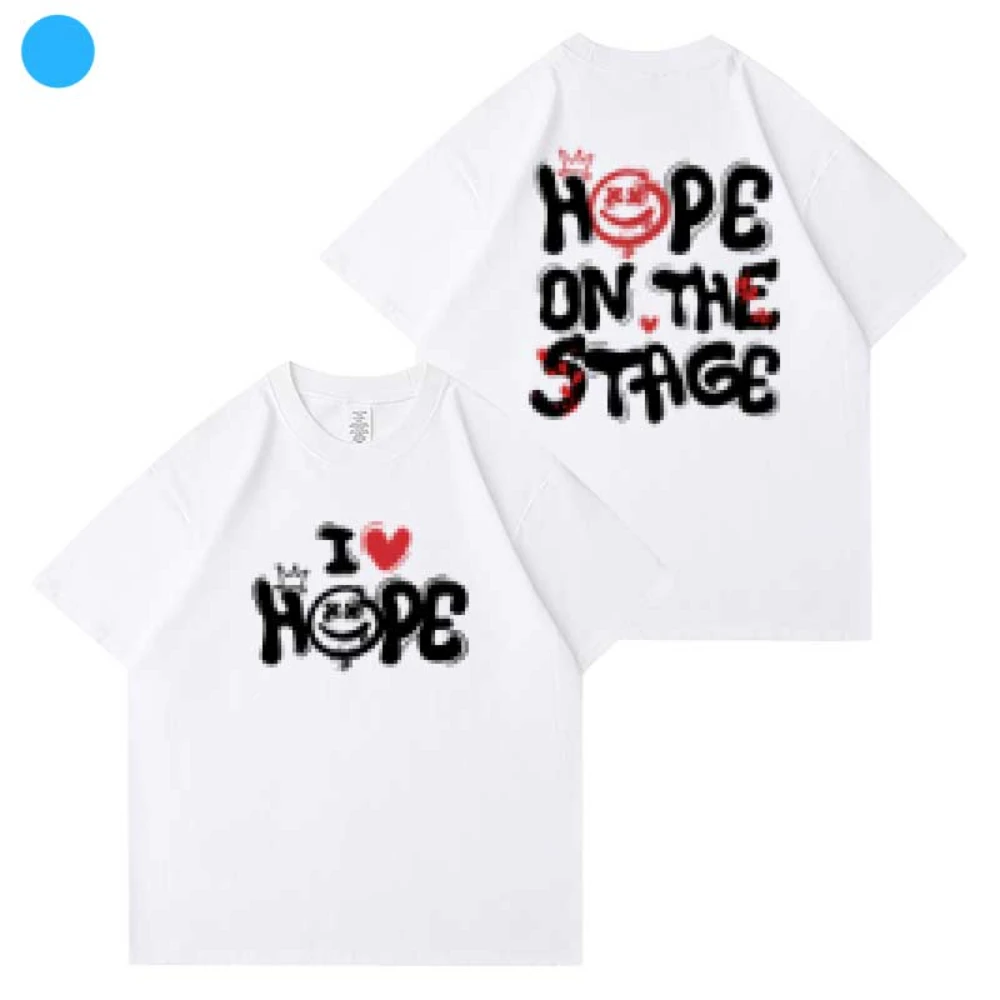 HopeOnTheStage World Tour Singing J-HOPE Тот же футболка с короткими рукавами из чистого хлопка для мужчин и женщин одинаковые повседневные Harajuku