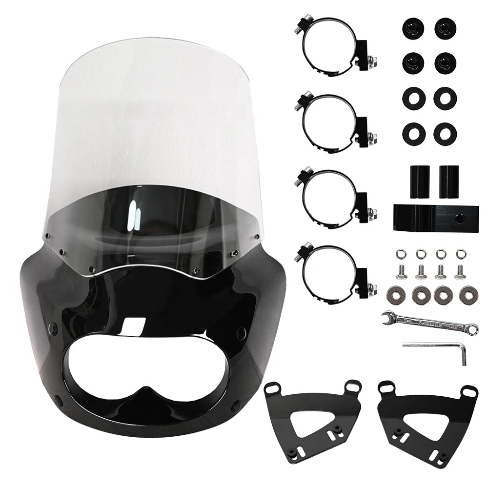 

Ветровое стекло для мотоцикла 11, 13, 15 дюймов, в стиле Club, с креплением, для Harley Davidson Dyna Fat Bob FXDF 2008-2017