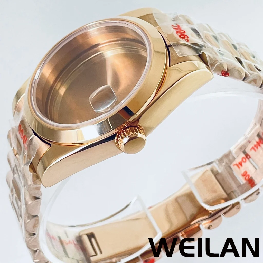 36mm 40mm NH34 NH35 NH36 NH70 NH72 ETA 2824 PT5000 Rose Gold Case With Presidential Bracelet Sapphire Glass Crystal Suitable
