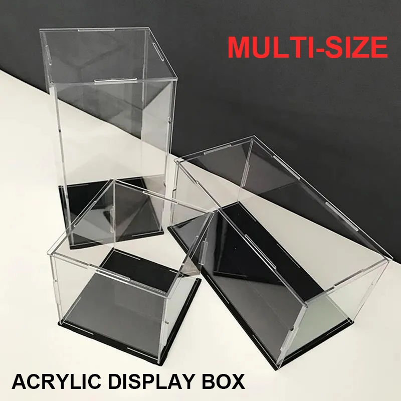 Acrylic Model Display Case Box Protection Countertop Showcase Dustproof Clear For Toy Action Figures Organizing Collectibles