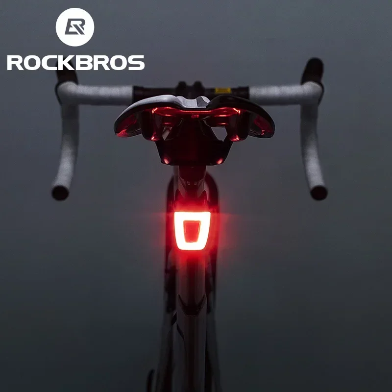 ROCKBRO Cycling Helmet Taillight Lantern Bike Light Waterproof For Bicycle LED USB Rechargeable Safety Night Riding Rear Light