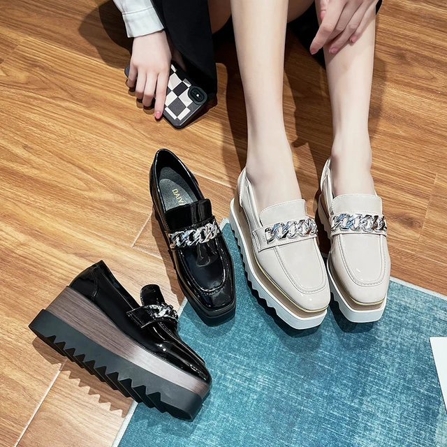 Metallic platform brogues deals