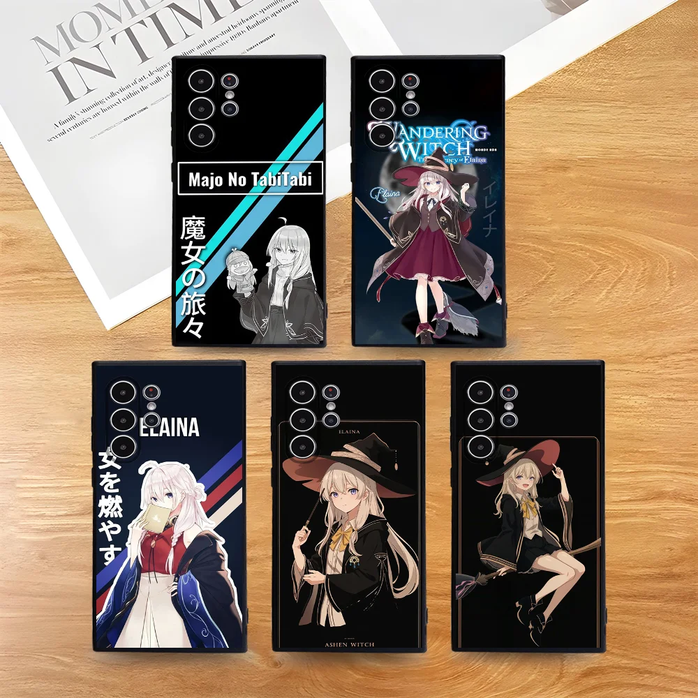 

Wandering Witch Elaina Phone Case For Samsung Galaxy S25 S24 S22 S23 Ultra S21 S20 Plus 5G Frosted Non-Slip Full Cover Soft Case