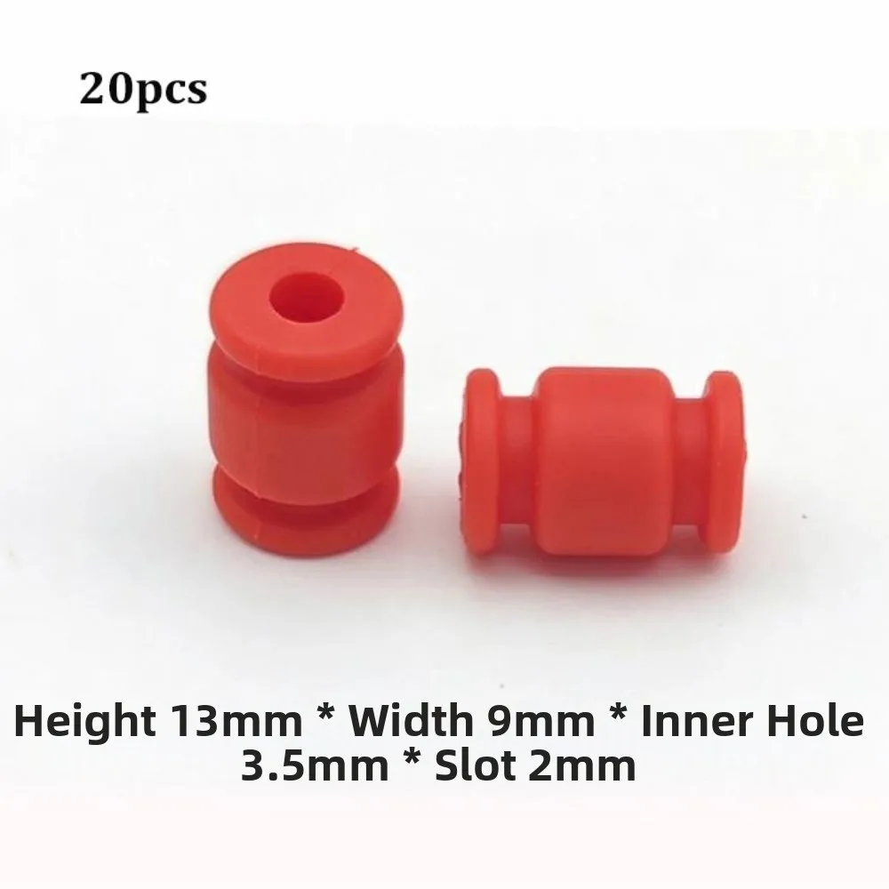 20PCS 13x9x3.5mm Anti-vibration Rubber Shock Stability Reduce Noise Silicone gel Absorber ball 3 Colors