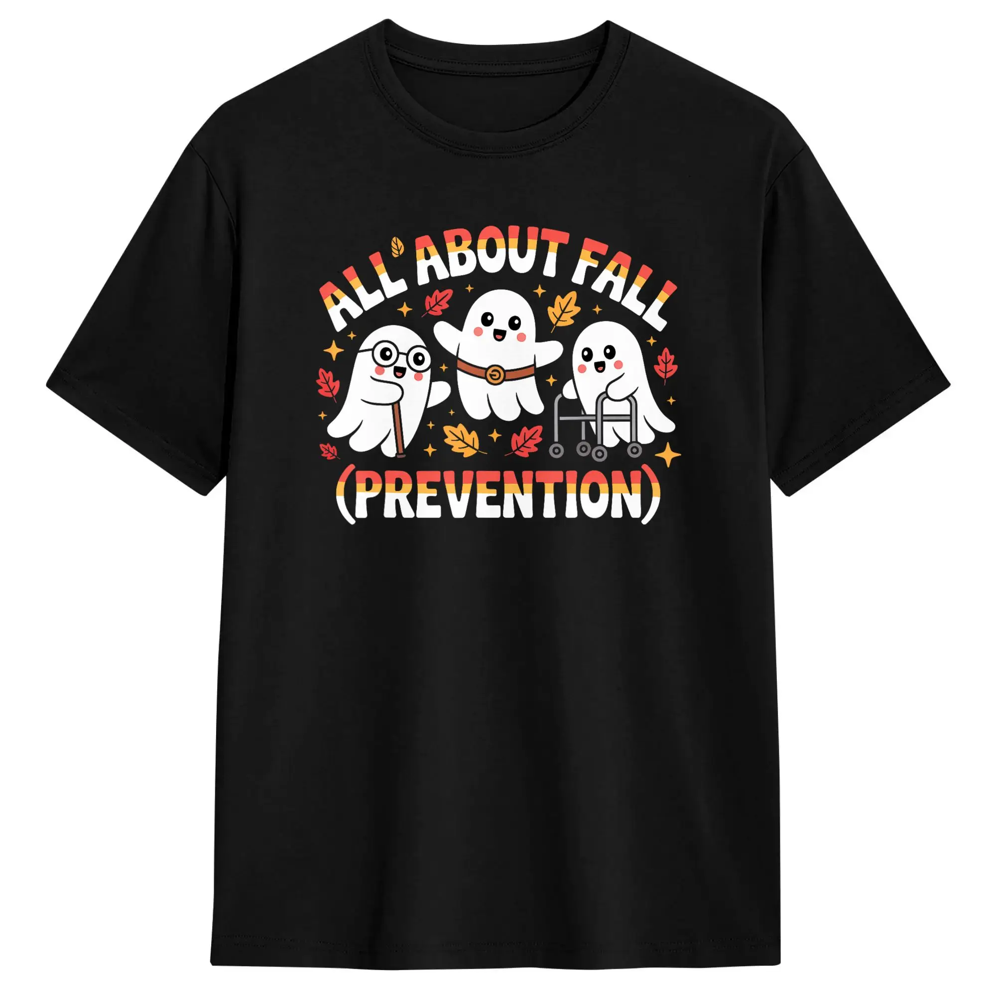Nurse All About Fall Prevention Cute Ghosts T Shirt Summer  Cotton T Shirts For Men Hip Hop Pattern Tshirt Short Sleeve