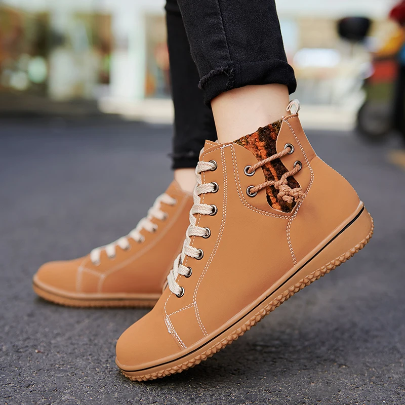 winter Outdoor Warm Plush Comfortable Women's Boots Trend  Snow Boots  couple Cotton Shoes