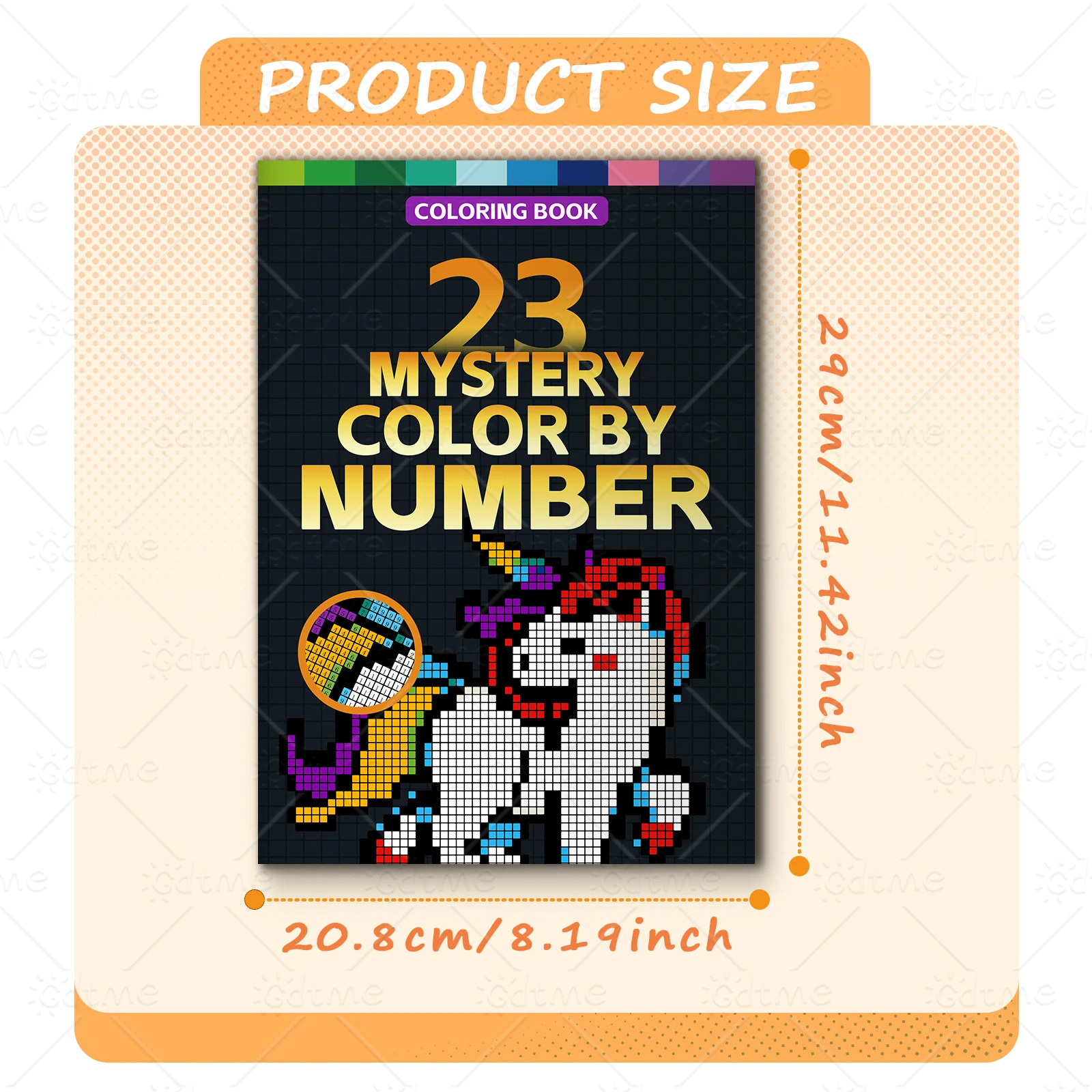 MYSTERY COLOR BY NUMBER Cartoon Animal Artwork by Digital Adult Coloring Book DIY Painting Drawing Coloring By Num