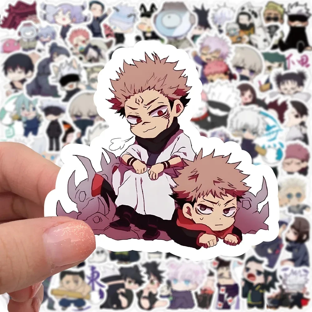 10/30/50/100 stücke niedlichen Jujutsu Kaisen Aufkleber Anime Graffiti für Handy Fall Laptop Skateboard Kind Cartoon wasserdichte Aufkleber Spielzeug