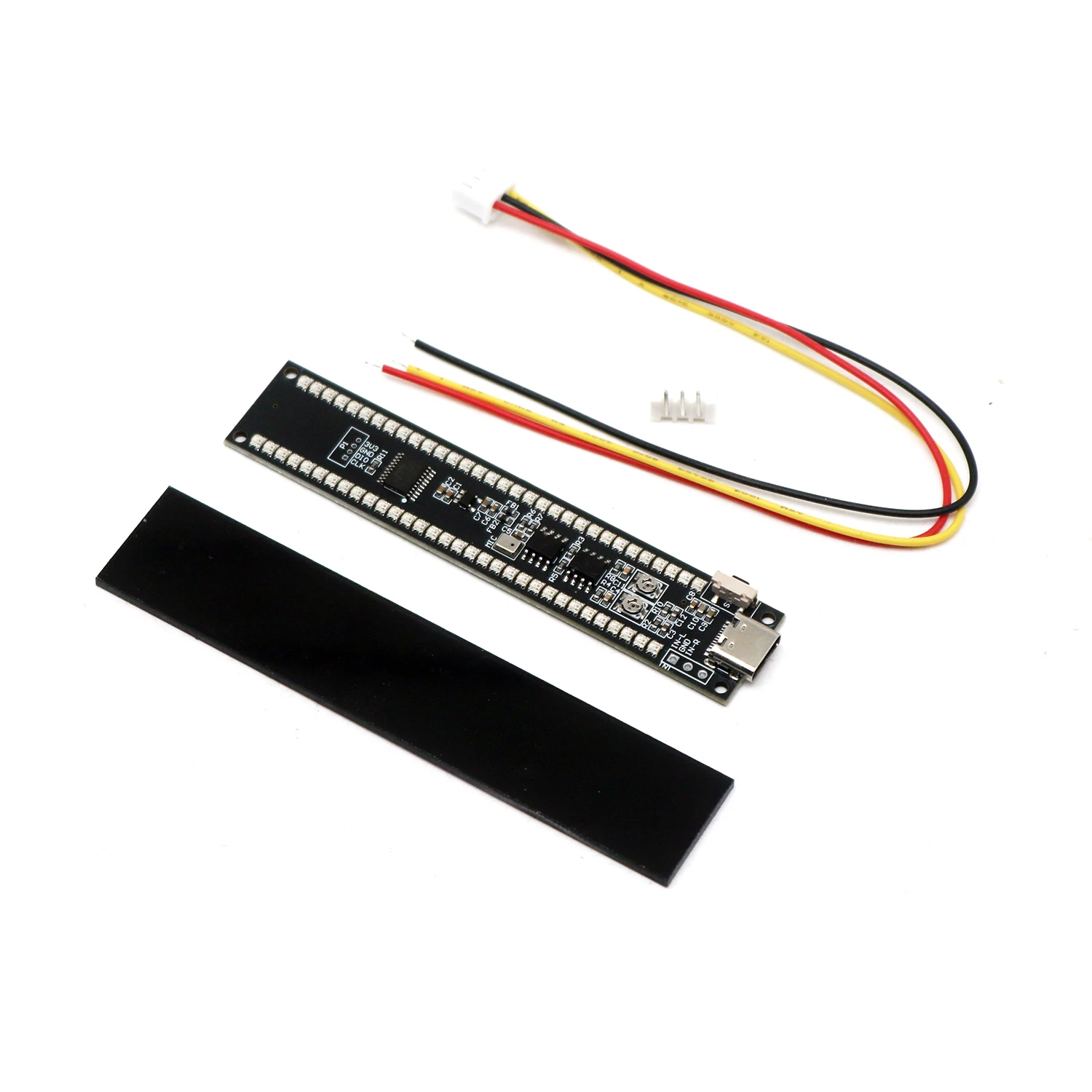 التحكم الصوتي والسلك 64 LED عرض ضوء الطيف الموسيقي - نوع C USB مؤشر مستوى الصوت الملون VU متر مصباح الغلاف الجوي