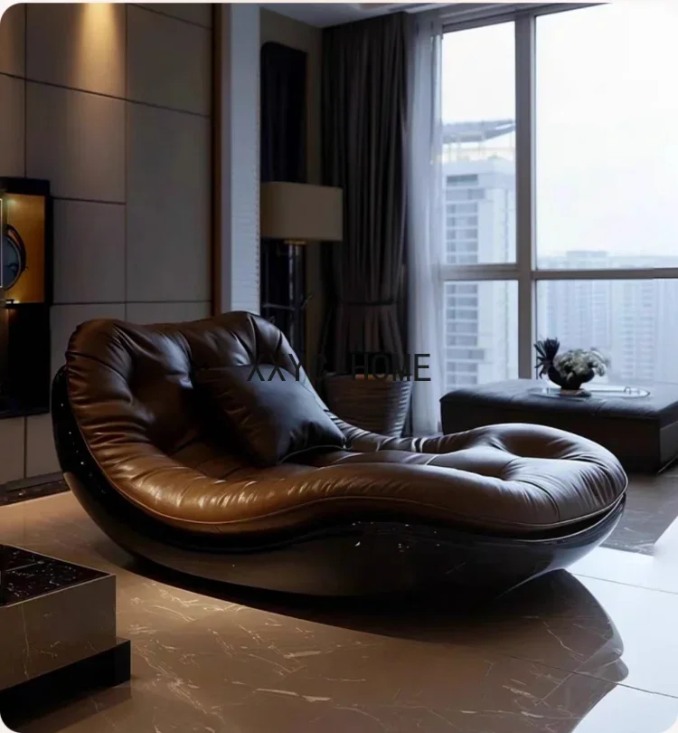 

Диван-кресло для гостиной, новое одноместное минималистское итальянское кожаное кресло для отдыха