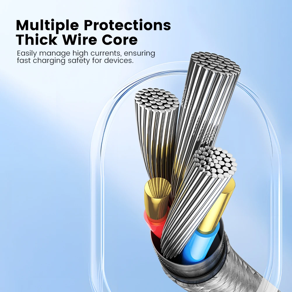 Toocki USB سيارة الربيع نوع C كابل آيفون 17 16 برو شاومي سامسونج 1.5 متر 3A شحن سريع شاحن USB C سلك البيانات للكمبيوتر اللوحي #5