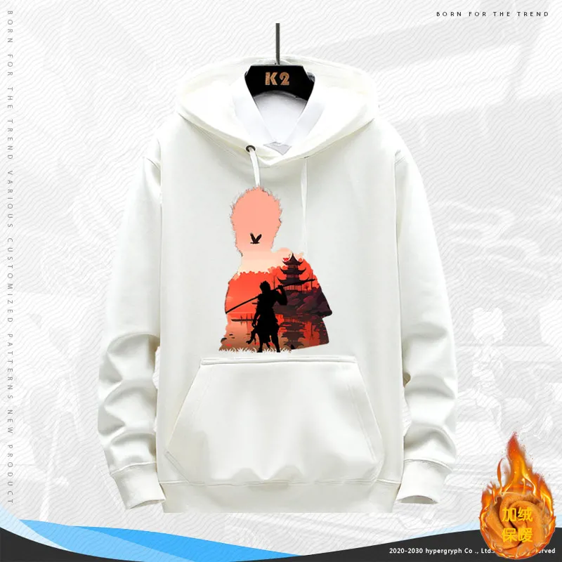 

Fashion Autumn and Winter Black Myth Wukong Game Black Men's Autumn and Winter Printed Cotton Hoodie Men's and Women's Hoodies